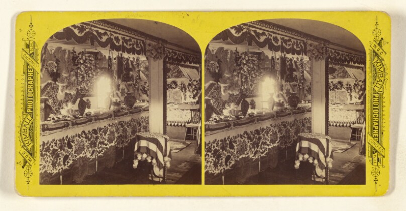 Cotton and Worsted Flower Alcove. ["Rest Valley," Canterbury, New Hampshire. The Old Homestead of Hon. J.M. Harper]