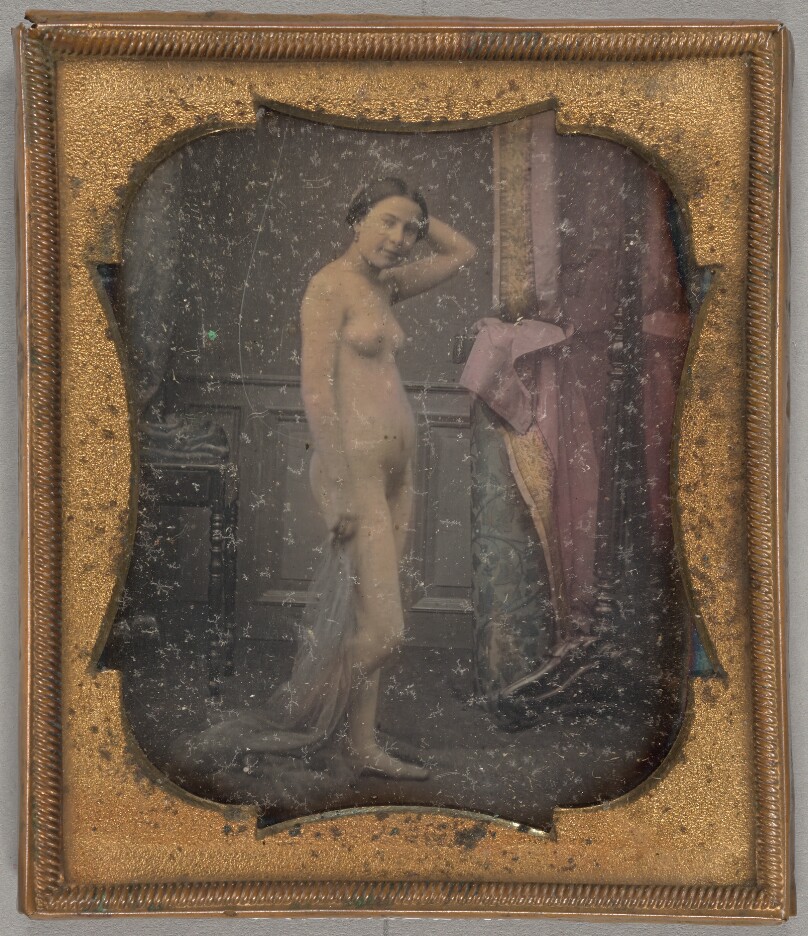 [Standing Female Nude with Arm Around Head]