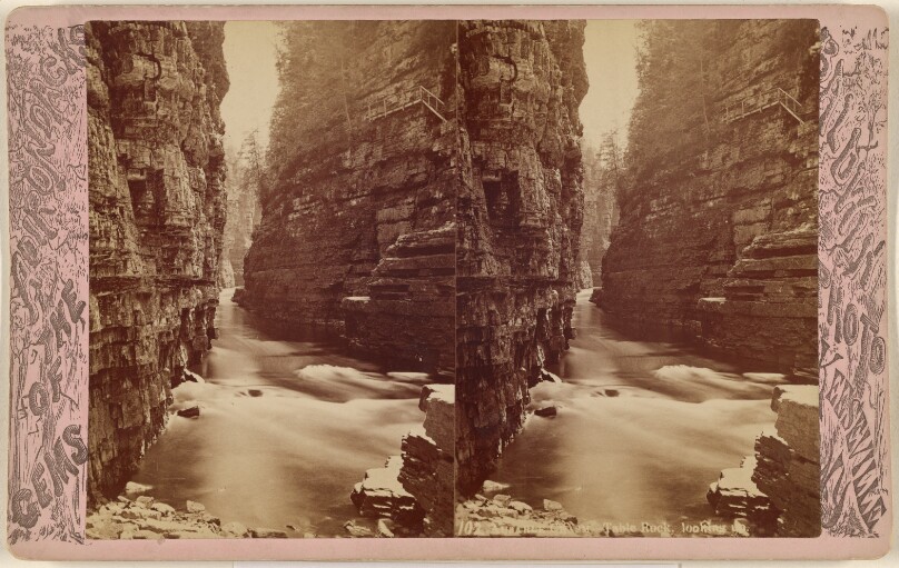 Ausable Chasm - Table Rock, looking up.
