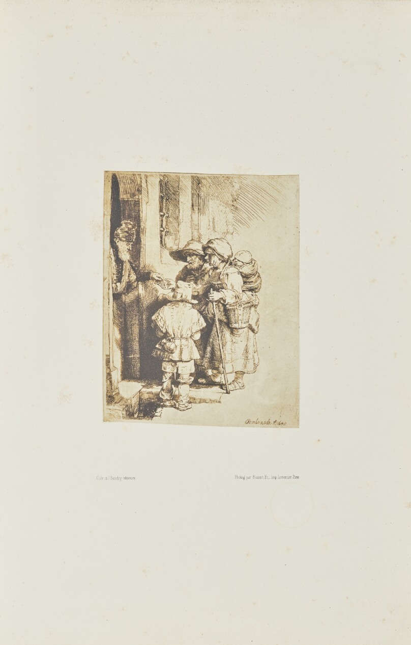 [Beggars recieving alms at the door of a house]