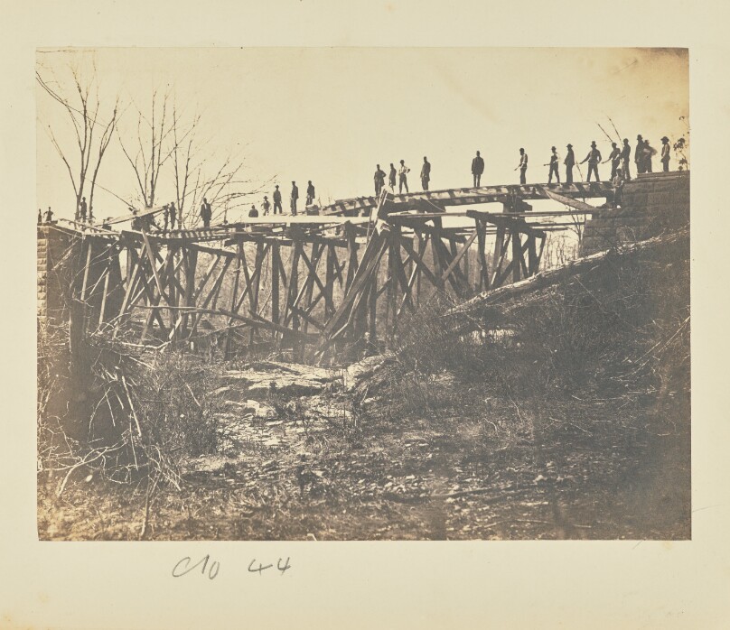 Trestle Bridge across Bull Run, after the Freshet of 1863