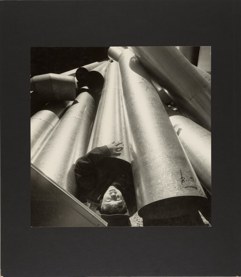 Boy in Aluminum Tube, Bronx, NY