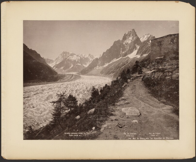 Mer de Glace vers les Aiguilles de Charmoz