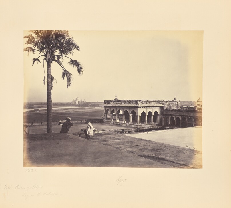 Agra; The Fort and Palace of Akbar with the Taj in the Distance, Another View