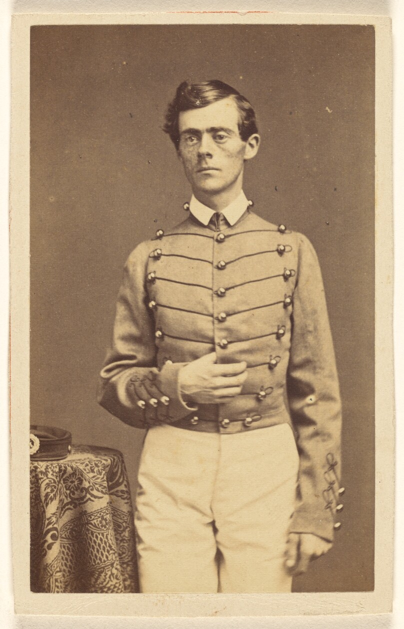 [Unidentified Civil War soldier standing in qusai-Napoleanic stance]