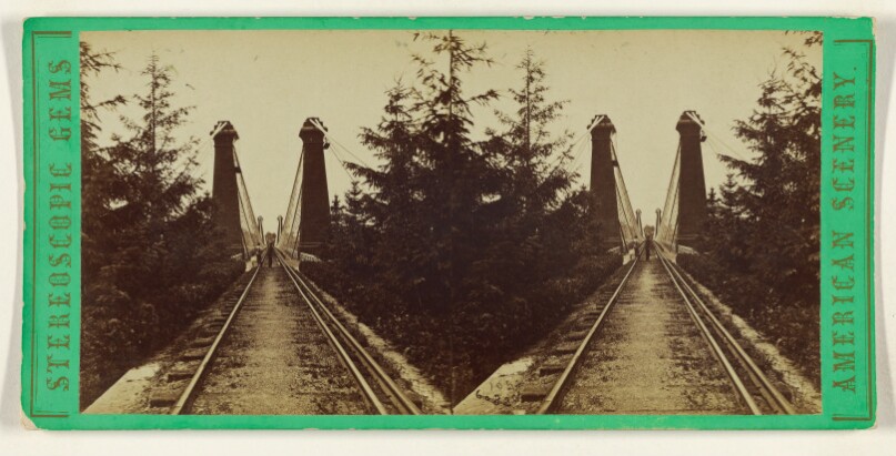 The Suspension Bridge, from the Canada side, Niagara.