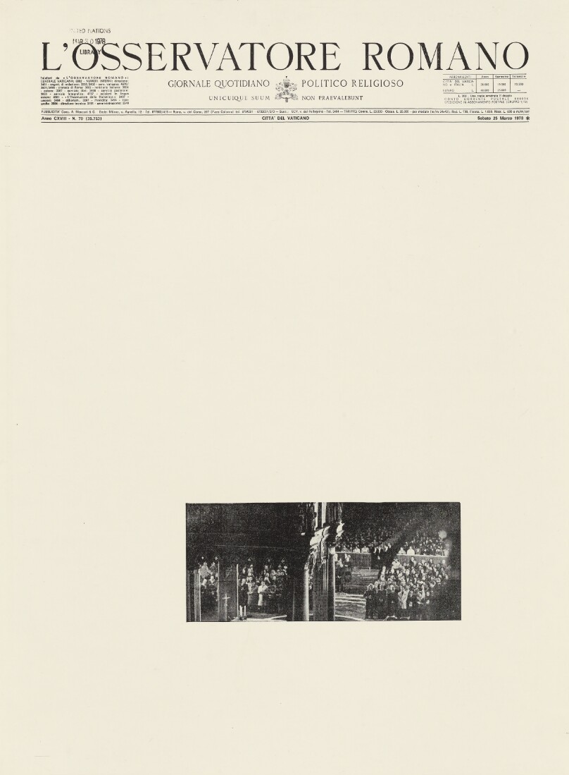 Osservatore Romano, March 17 - May 10, 1978 (Detail)