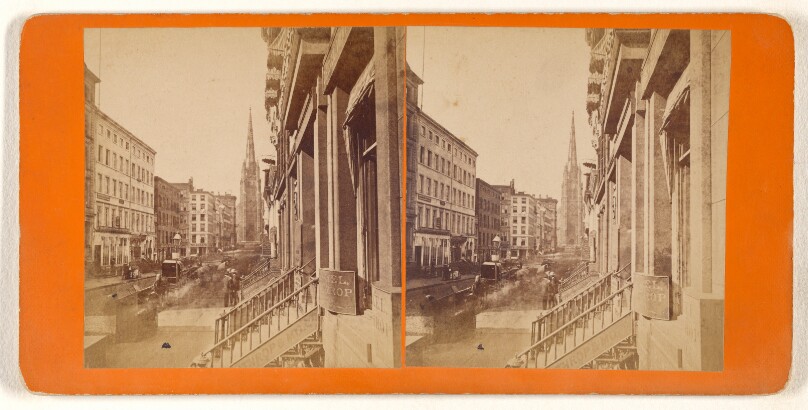 [Wall Str. & Trinity Church, New York.]