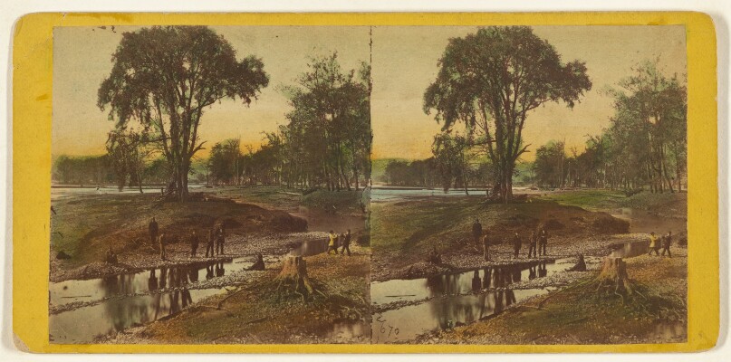 A Ramble through the Southern Tier, on the Route of the Eire Rail Road. At Elmira. View of the Chemung, looking up the River.