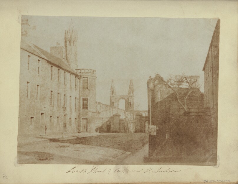 The East End of South Street, St. Andrews, with the Cathedral Ruins in the Distance.