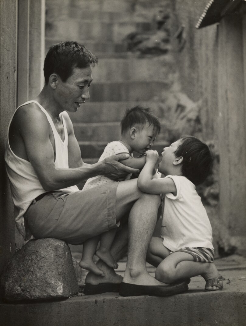 Father and Two Children