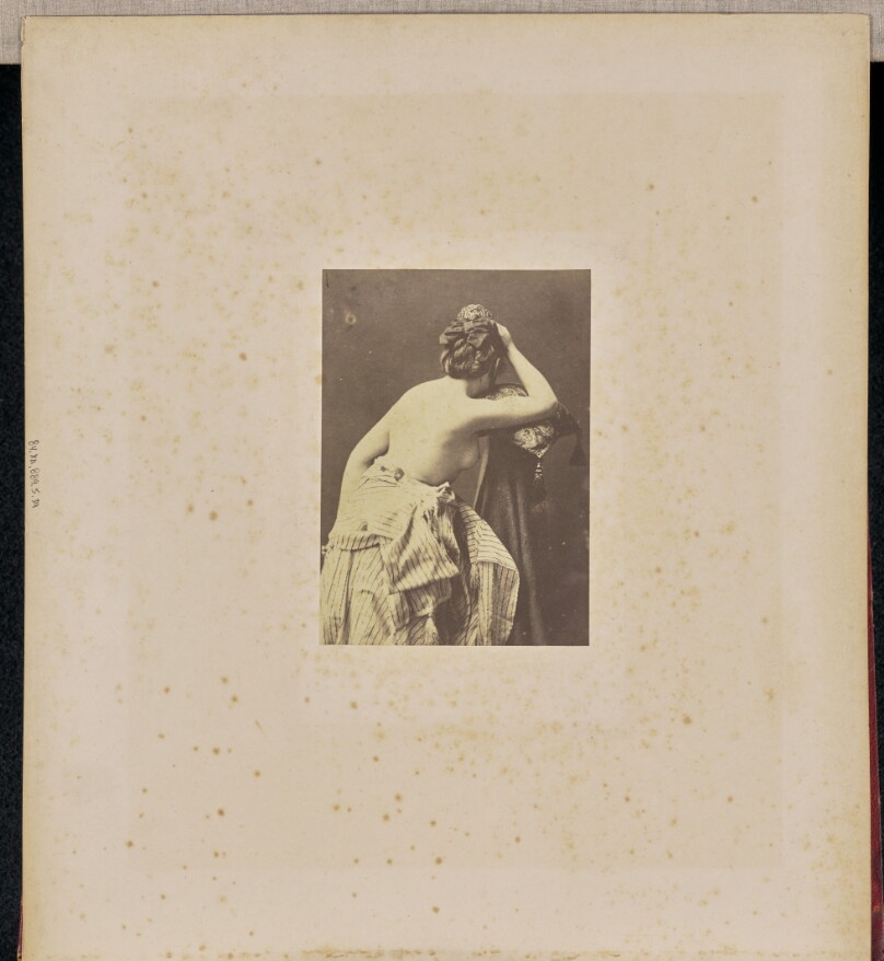[Portrait of a woman, nude, seated]