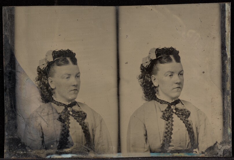 [Double portrait of a young woman]