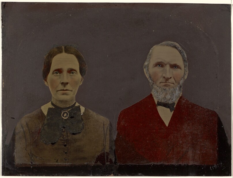 [Portrait of man and woman]