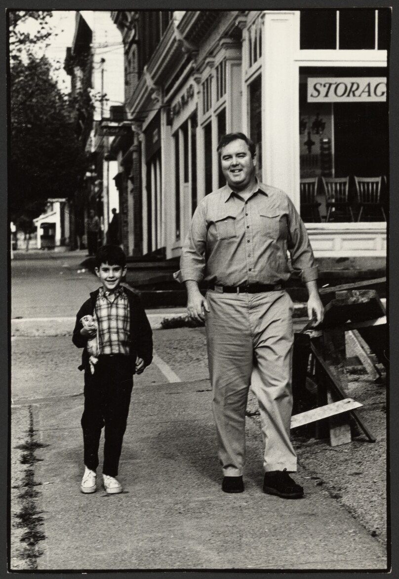 Dan Flavin with his son