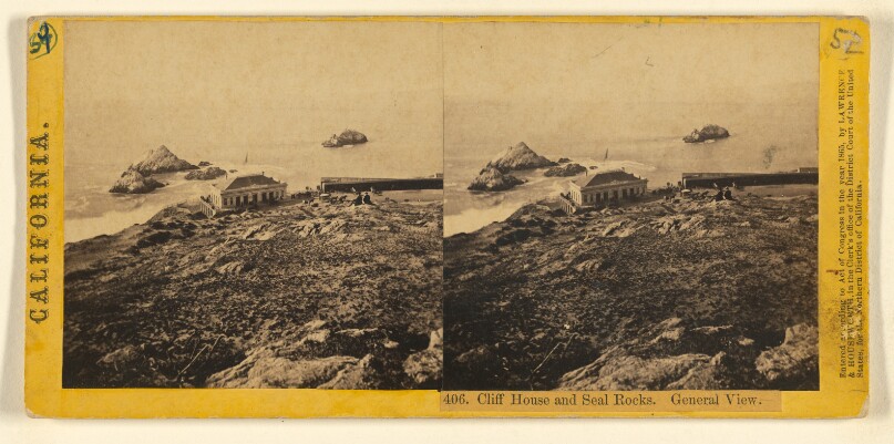 Cliff House and Seal Rocks. General View.