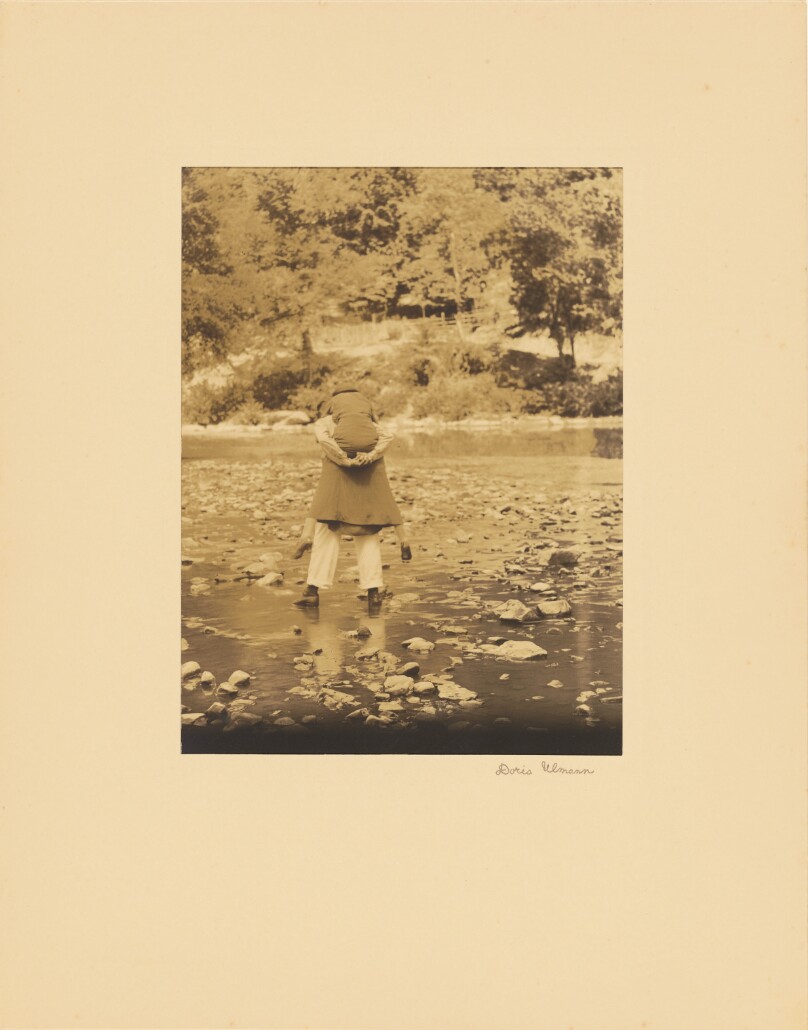 John Jacob Niles Carrying Doris Ulmann Across Cutshin Creek, Near Highdon, Kentucky