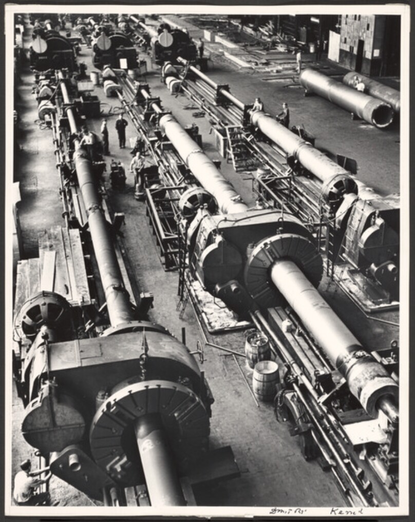 Bird's Eye View of Cannon Barrels, Gearing Up for War