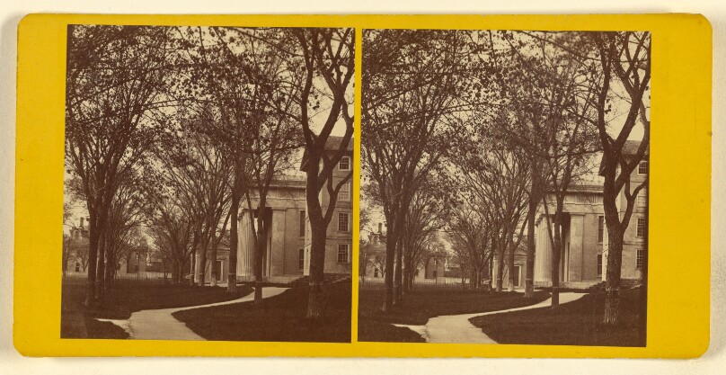 [View of a public building, possibly at Providence, Rhode Island]