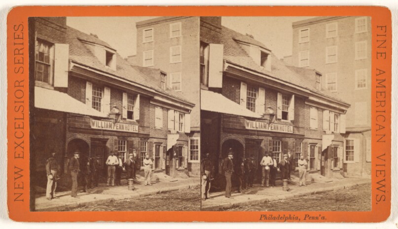 [Exterior of the William Penn Hotel, Philadelphia, Pennsylvania]