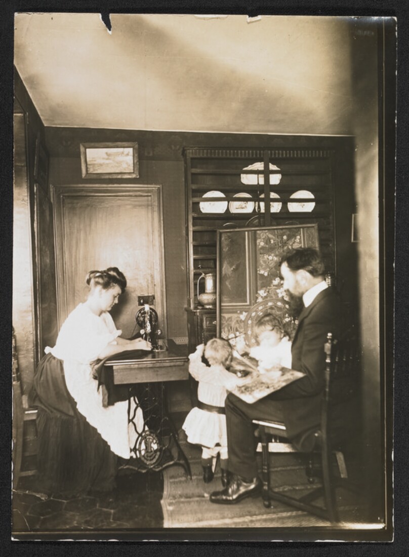 [Manufacture des Gobelins. Les artistes dans les boccanse (?) / de la manufacture. Interieur d'un mariage.]