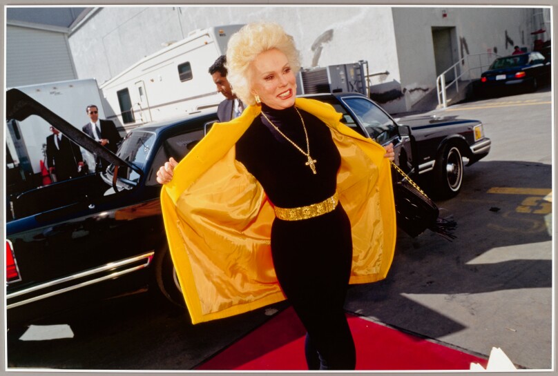 Eva Gabor, 76, arrives at a photo shoot with Annie Leibovitz for Vanity Fair, Culver City, California, 1995
