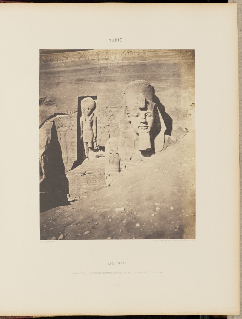 Abou-Sembil. Grand Spéos - Sculptures Décorant l'Entrée et Partie Supérieure d'un Colosse