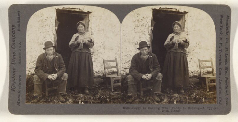 Peggy is Earning What Paddy Is Burning - A Typical Irish Home.