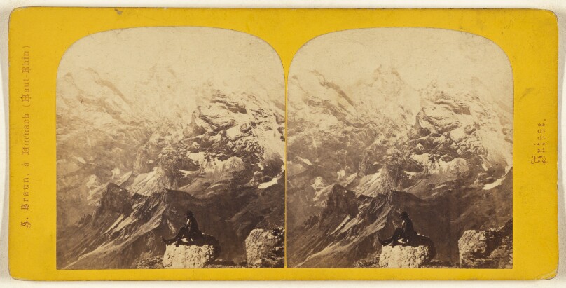 Oberland Bernois. Le Mont Gespaltenhorn (10874'), vue prise du Schilthorn (9127) pres Murren