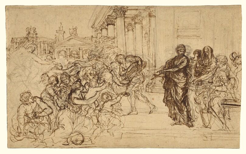 Saint Cecilia Giving Alms to the Poor