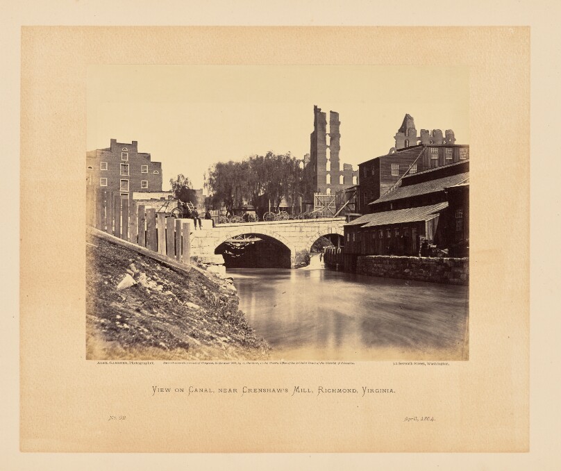 View on Canal, near Crenshaw's Mill, Richmond, Virginia
