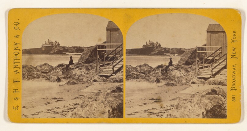 Baileys Beach - Gen. Potter's Villa in Distance. [Newport]