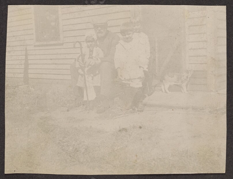 [Elderly man with children]