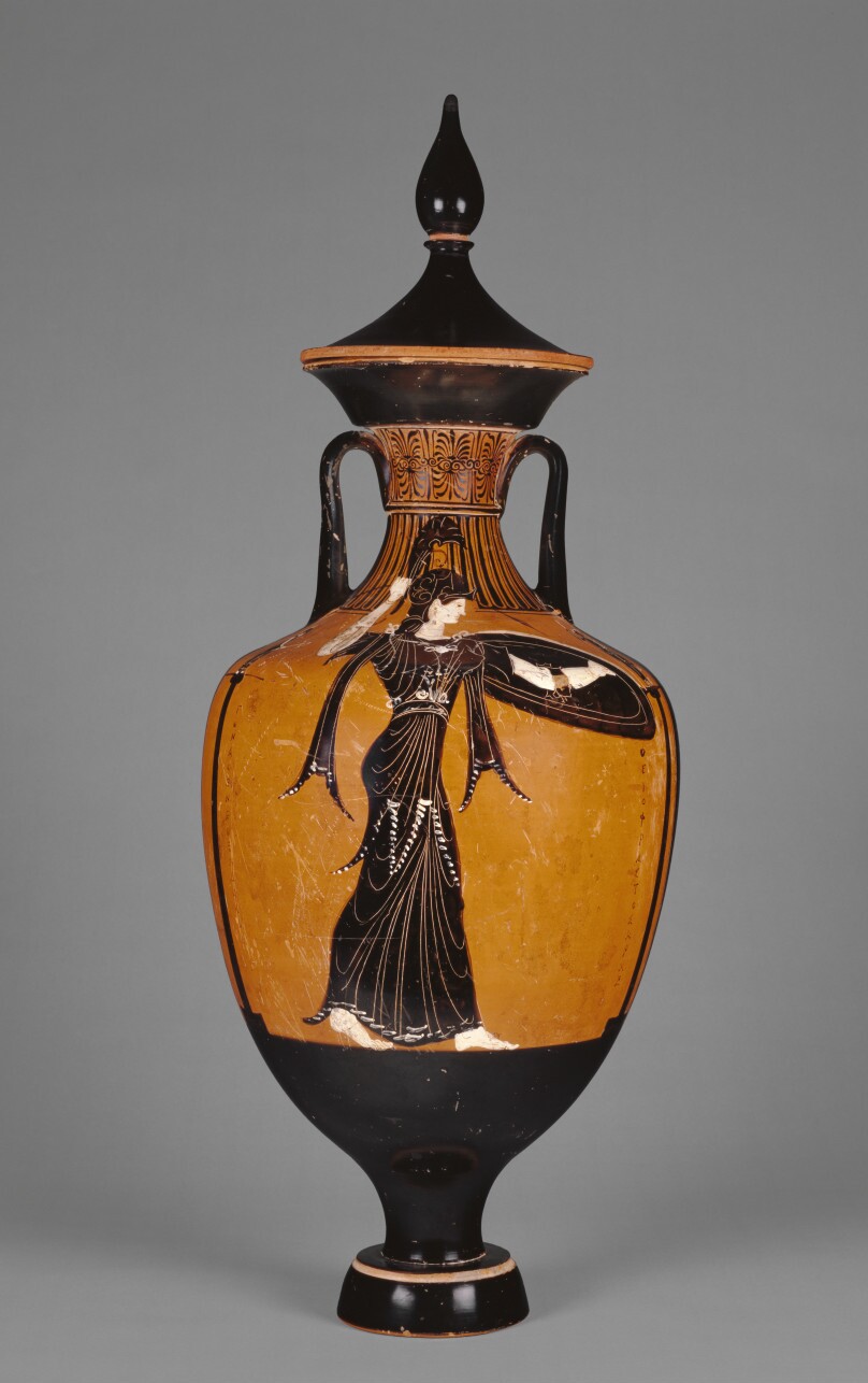 Attic Panathenaic Amphora with Lid