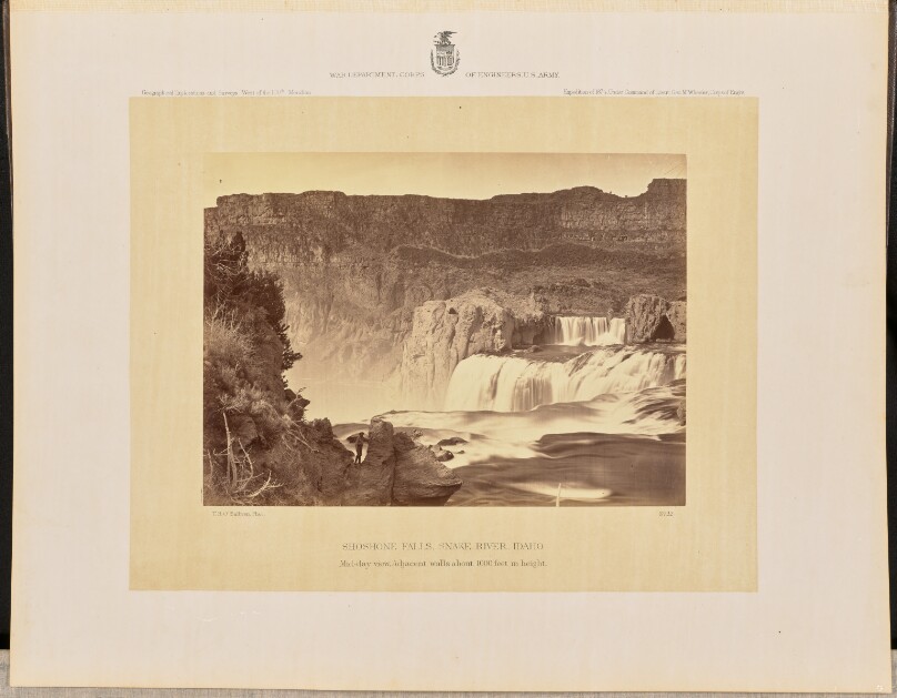 Shoshone Falls, Snake River, Idaho. Mid-day View, Adjacent Walls About 1000 Feet in Height