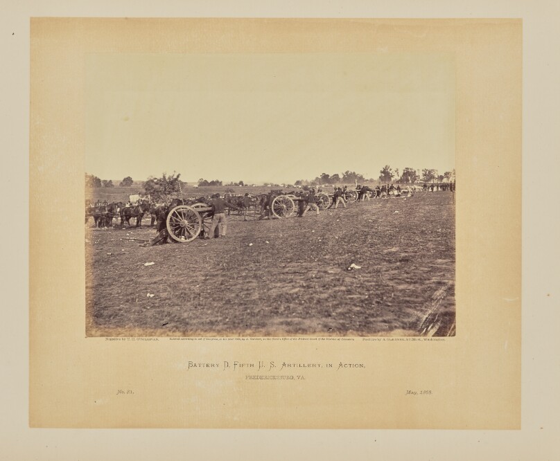 Battery D, Fifth U.S. Artillery, in Action, Fredericksburg, Virginia