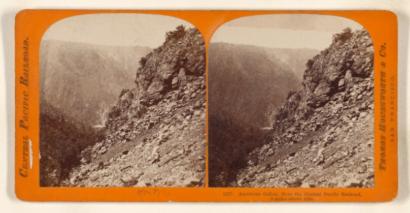 American Canon, from the Central Pacific Railroad, 4 miles above Alta.