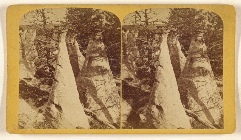 Natural Monuments in Monument Park. The Gypsies. Nine miles from Colorado Springs, Colorado.