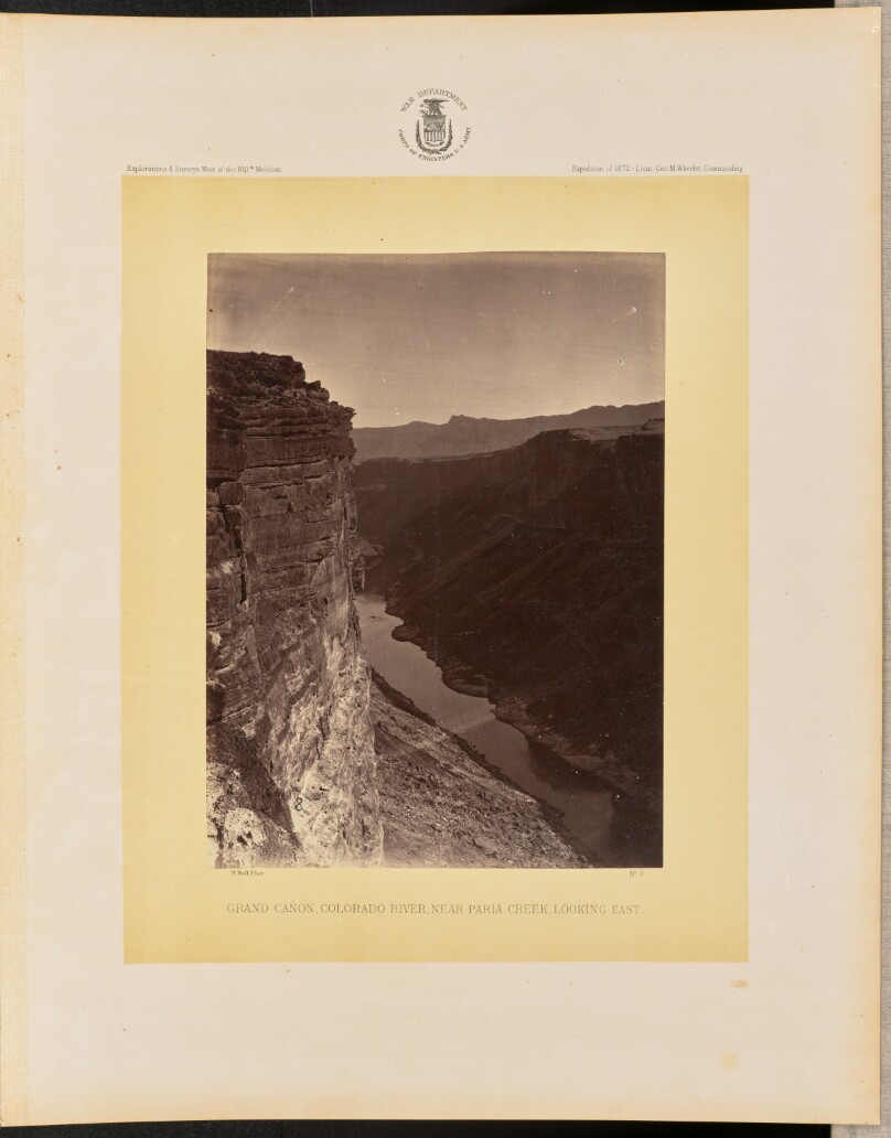 Grand Cañon, Colorado River, near Paria Creek, Looking East