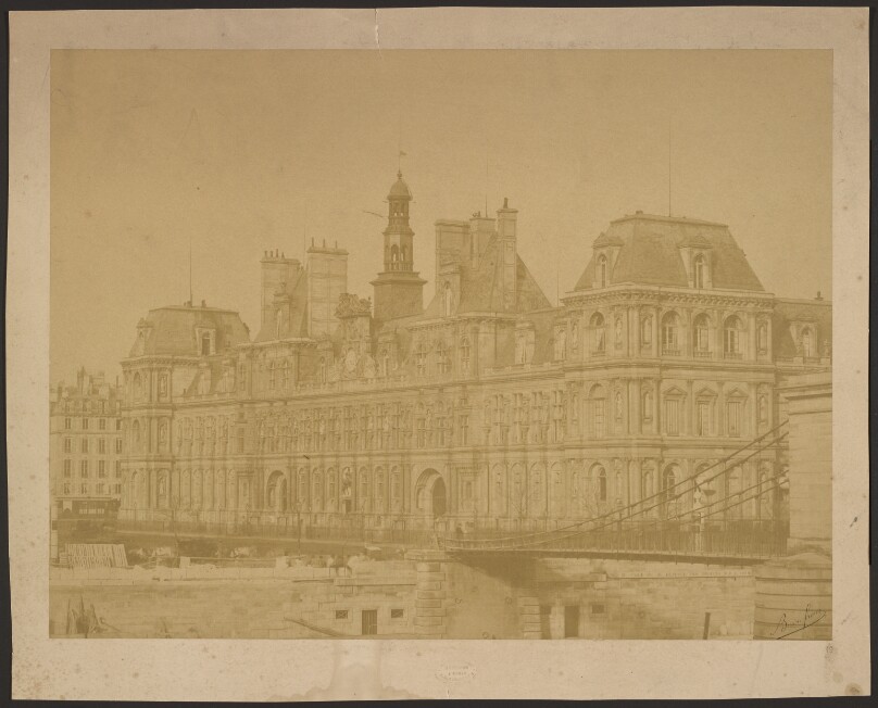 Hotel de Ville and the Arcole Bridge, Paris
