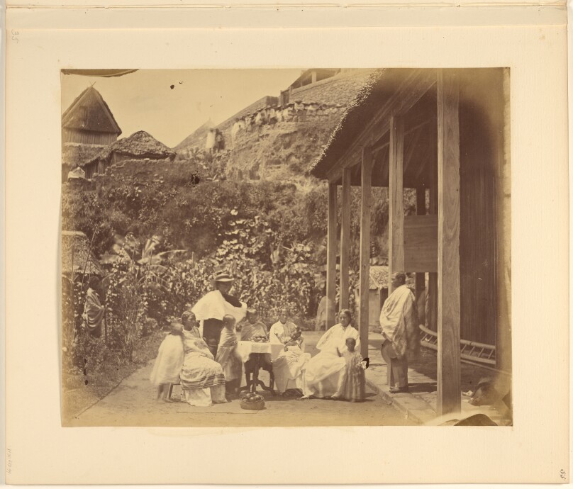 William Ellis's Veranda with Landlady and Children