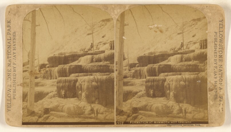 Formation at Mammoth Hot Springs. Yellowstone National Park.