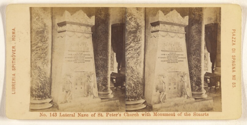 Lateral Nave of St. Peter's Church with Monument of the Stuarts