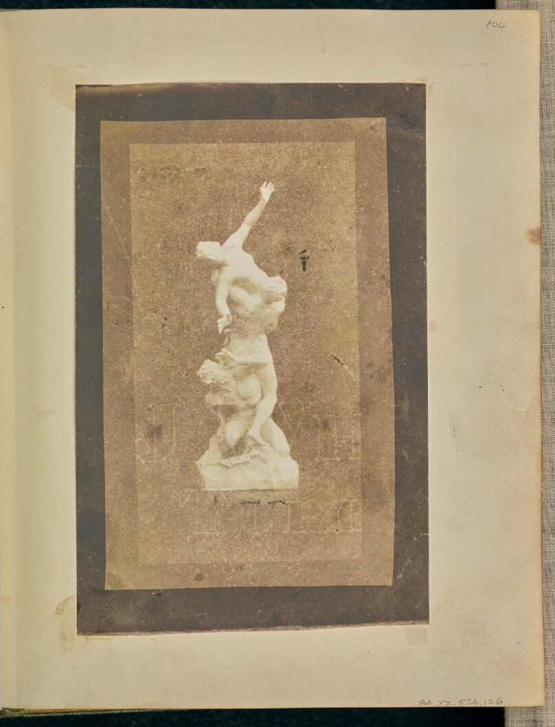 [Statuette of "The Rape of the Sabines" (Brewster's copy of a Talbot print)]