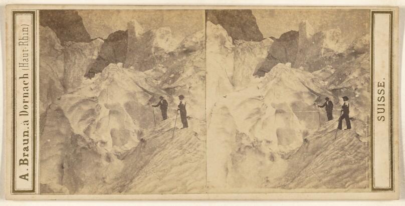 Oberland Bernois. Detail de glace au Glacier superieur de Grindelwald.