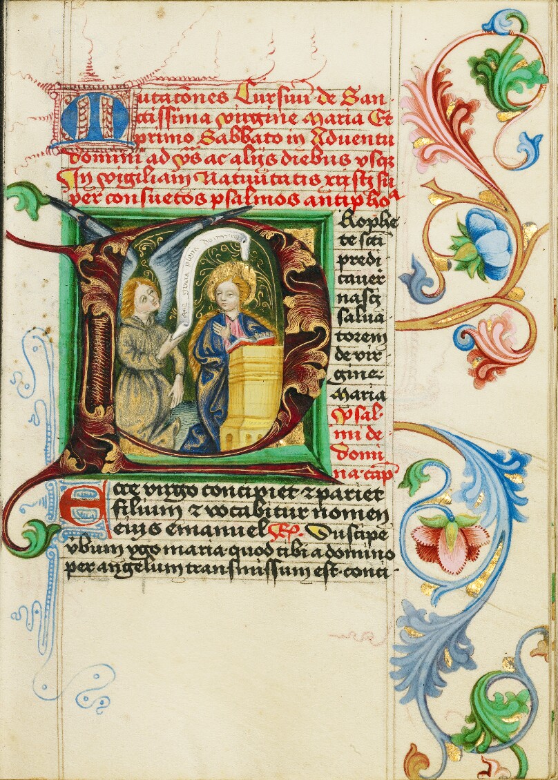 Initial P: The Annunciation