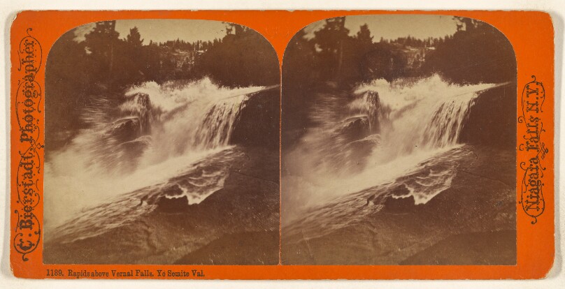 Rapids above Vernal Falls, Yo Semite Val.