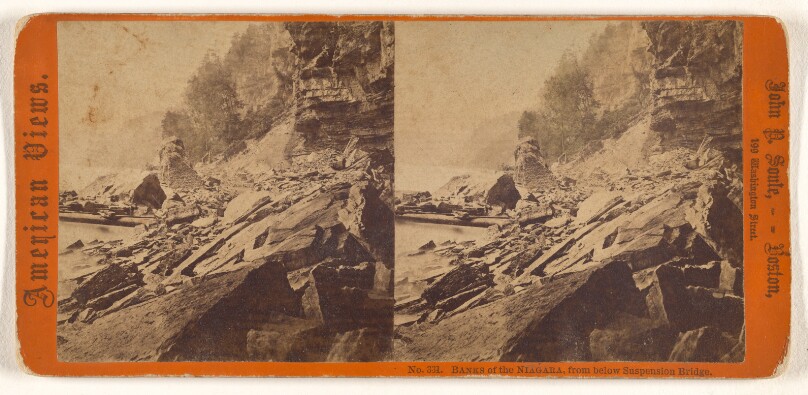 Banks of the Niagara, from below Suspension Bridge.