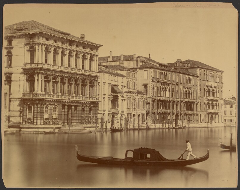 The Rezzonico, Giustiniani and Foscari Palazzos along the Grand Canal