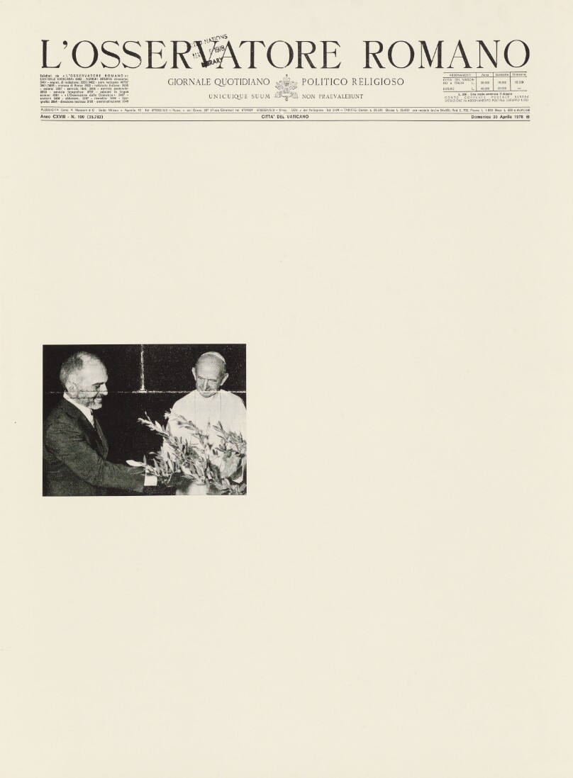 Osservatore Romano, March 17 - May 10, 1978 (Detail)